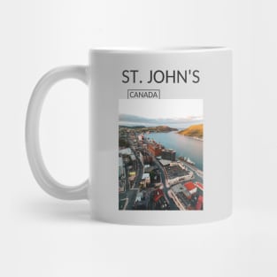 St John's Newfoundland and Labrador Canada Cityscape Skyline Gift for Canadian Canada Day Present Souvenir T-shirt Hoodie Apparel Mug Notebook Tote Pillow Sticker Magnet Mug